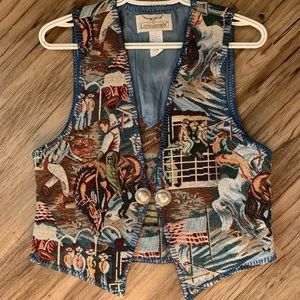 Vintage Longhorn Western Vest Small